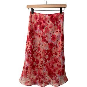A.Byer Fairy Y2K Floral Skirt Sz S Pink Chiffon